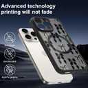 AIGOMARA for iPhone 14 Pro Max Case, Compatible with MagSafe, Cute Bowknot Pattern with Semi-Transparent Frosted Phone Case for Woman Gilrs Soft TPU and PC Back Protective Slim Phone Cover Black