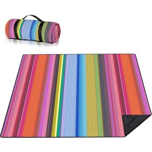 Picnic Blankets Beach Blanket 80" X 80" Extra Large Waterproof Camping Blankets Portable Outdoor Mat 3-Layer Blanket for Beach, Hiking, Park, Music Festival, Grass Lawn,Travel