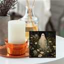 Ghosts Floral Wooden Sign - Ghost Wooden Box Sign, Horror Spooky Cute Ghost Decor, Daisy Decor, Halloween Decorations, 55 Inch