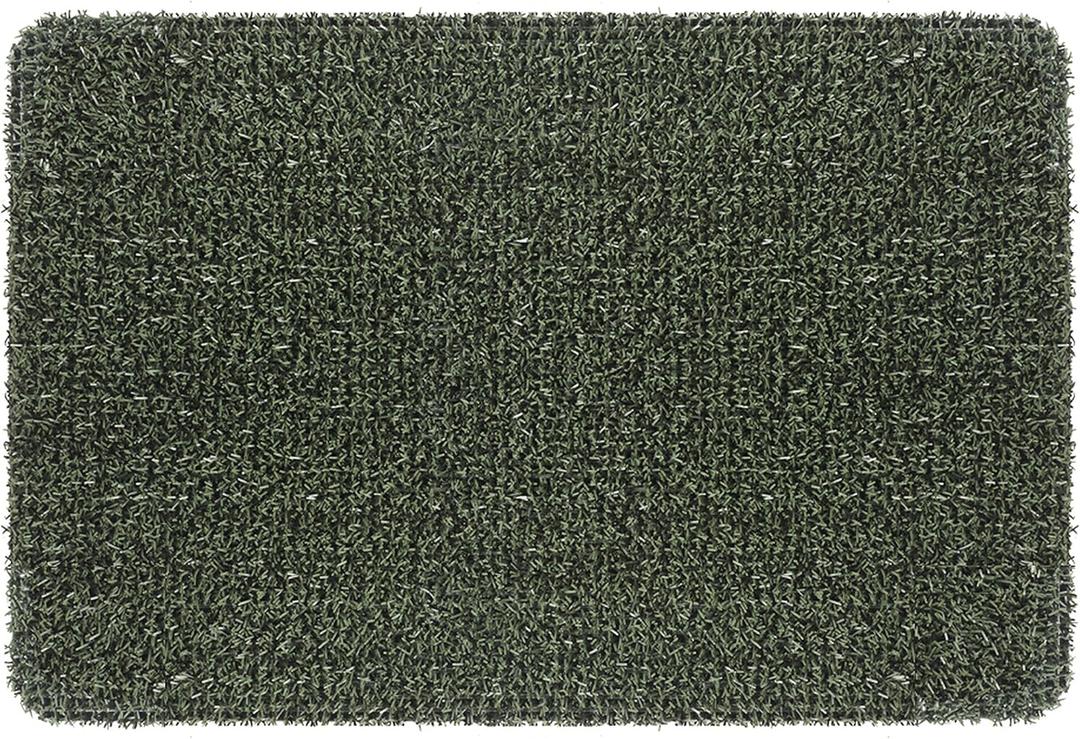 CLEAN MACHINE 10376912 Astroturf Dirt Trapper Doormat 23.5" x 35.5", Flair Evergreen