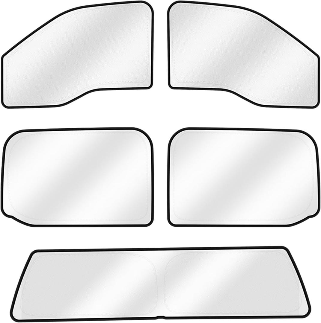 Sunshades for 2015-2020 Ford F150 SuperCrew 4 Door Accessories Sun Shade Side Rear Window Shade Cover Sun Visor Shield Privacy Protection for Camping Keep Vehicle Cool Black 5PCS