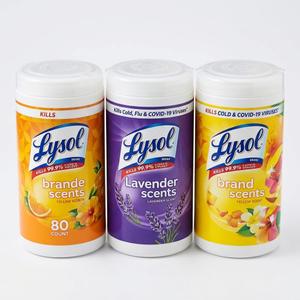 Lysol Disinfecting Wipes, Multi-Surface Cleaner, Lemon, 80 ct. (3 Pack)