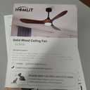 Ceiling Fan with Lights, 72'' Solid Wood Indoor/Outdoor Ceiling Fan with Quiet Reversible DC Motor, Control with WIFI Alexa App, 3CCT Dimmable, 6 Speeds Walnut Outdoor Fan for Patio Porch