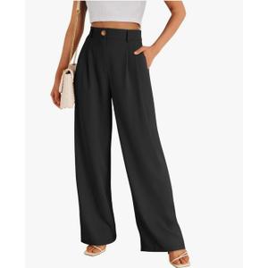 LILLUSORY Wide Leg Dress Pants Women's High Waisted Dressy Trousers, Size L