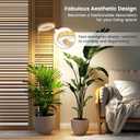 Kullsinss Grow Lights for Indoor Plants, Full Spectrum Plant Lights for Indoor Growing with 6/12/16H Timer, 3 Color Modes, 5 Brightness, 10"-65" Height Adjustable Wood Grain Plant Growing Lamp