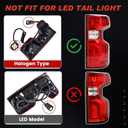Halogen Tail Light Compatible With 2019-2024 Chevy Silverado 1500 2500HD 3500HD Left Driver Side Replace Part Number 84554656 (Halogen Type)