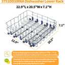 Upgraded 3751DD1001J Dishwasher Lower Rack Replacement for LG Dishwasher Rack LDF5545ST LDF7774ST Dishrack LG Dishwasher Bottom Rack Parts Direct Drive Dish Washer Lower Drawer Wheels