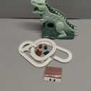 Dinosaur Chasing Race Track, Dinosaur Climbing Slide Stair Toy, Electric Dino Roller Coaster with Light and Music Electric Race Track Game Set Fun Track Slide