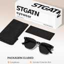 STGATN Sunglasses for Men Acetate UV400 Protection Anti-Glare Square Sun Glasses Driving Fishing Golf Hiking
