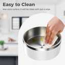 Dog Bowl, Stainless Steel Dog Food and Water Bowl with Non Slip Quiet Bottom, Easy to Clean, Dishwasher Safe, 40oz, White