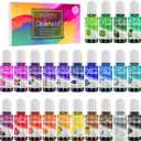 Epoxy UV Resin Pigment - 24 Color Liquid Dye for Art, DIY Jewelry Making - Concentrated Colorant for Coloring, Tumbler, Paints, Crafts - 0.35oz Each