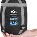 Warm Weather Sleeping Bag - Portable Waterproof Compact Lightweight, Packable for Kids, Teens Adults Camping Backpacking Hiking, Spring Summer Fall (Black)