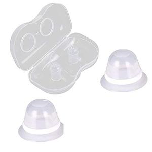 Finever Nipplesuckers Nipple Corrector for Flat Inverted Nipples for Breastfeeding Newborn Babay Mother or Women Suck Breast Silicone with Clear Case 1Pair