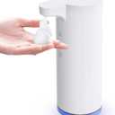 Automatic Soap Dispenser: LAOPAO Rechargeable Touchless Foaming Soap Dispenser Stainless Steel Foam Soap Pump for Bathroom Kitchen Xmas Gift, 9oz, White