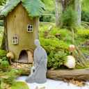 Buddha Statue 3.93 Inch Zen Monk Figurine Sweeping Monk Sculpture Micro Landscape Ornament Feng Shui Decor for Home Office Garden Bonsai