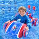 Kids Pool Floats with Water Gun, Car Toddler Inflatable Pool Toys for Kids Age 3-8 Years Old, Summer Outdoor Water, Beach, Swimming Pool Toys Gift for Boys and Girls
