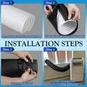 Portable AC Hose Insulation Sleeve,Portable Air Conditioner Hose Cover Wrap,Fits for 5" & 5.9" Diameter Exhaust Hose,Insulated Hoses Duct Vent Cover, Easy to Install with 3 Adjustable Straps, Black