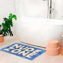20x31 - Bathroom Rugs Non Slip Washable - Runner Rug - Absorbent Bath Mat - Shower Rug - Tub Mat - Bathroom Mat Quick Dry - Toilet Rug - Floor Mat - Blue Bath Rug - Nude Zone