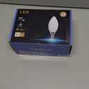 E12 LED Candelabra Bulbs, 60W Equivalent E12 Light Bulbs, C37 Candle Base Chandelier Light Bulbs, Warm White 2700K, Non-Dimmable, Pack of 12