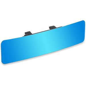 SkycropHD Anti Glare Rear View Mirror Frameless Car Interior Rearview Mirror Panoramic Wide Angle to Eliminate Blind Spots  Convex,11.8in (Blue)