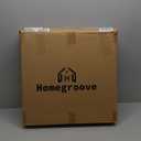 Homegroove Cat Beds for Indoor Cats, 18.5x20.5x19.1 inch Large Cat Bed Cave Cat Hideaway with Soft Litter Mat, Comfortable Handwoven Rattan Cat House Indoor for Living Room, Bedroom (Grey)