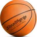 Silent Basketball Size 7 (29.5") - Grooved Airless Indoor Basketball for Quiet Dribbling and Indoor Training, Pro PU Foam Ball - Real Feel Higher Bounce Quieter Premium