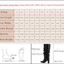 Modatope Knee High Boots Women Fold Over Knee High Boots Chunky High Heels Long Boots Zipper Pointed Toe Dress Tall Boots for Women (Black) 11