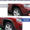 Wheels Fender Flares Trim Compatible with Jeep Compass 2011-2016