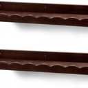 Suzile 2 Pcs Scalloped Shelves Wall Floating Shelves Set for Room, Bathroom, Bedroom, Cute Room Decor Aesthetic and Books, Toys, Photo Frames Storage (23",Walnut Brown)