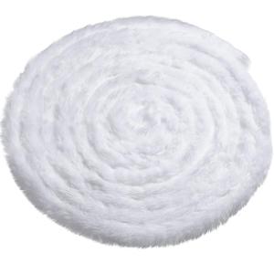 Christmas Faux Fur Ribbon Trim Winter Xmas Tree Winding Garland Artificial Furry Stripe Accessory Holiday Faux Fur Fabric Roll Garland for Xmas Party Sewing Costume Trimming (White, 2 Inch x 40 Ft)