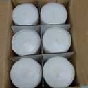 Simply Soson 3x6 inch White Pillar Candles - Set of 6 Emergency Tall Candles, Unscented, Cone Tip