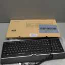 TECKNET Large Print Backlit Keyboard, Wired USB-A Computer Keyboard with Wrist Rest, 7-Color Backlit, Oversized Letter Keys Easy to See, Plug-and-Play, Silent, Light Up Keyboard for Windows/PC/Laptop (Green)