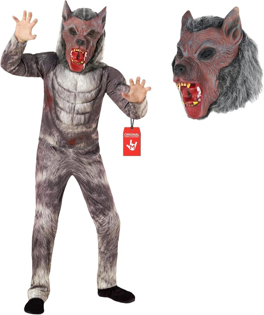 Morph Werewolf Costume Kids Wolf Costume Kids Werewolf Costume Big Bad Wolf Costume Kids Halloween Costumes For Boys Wolf (Small)