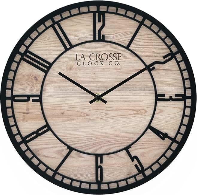 La Crosse Technology 11.5-Inch Barrow Quartz Analog Wall Clock - 404-3629