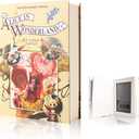 EIOUMAX Real Pages Diversion Book Safe with Combination Lock,Hollowed Out Book Anti-Theft Safe -Alice in WonderlandFull Size