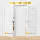 HOSOM 2-Pack Interior Door Handles, Passage Door Handles, No Locking Door Handle Set for Hallway Closet, Wave Style Lever Doors Handle Interior, Satin Nickel Door Knob