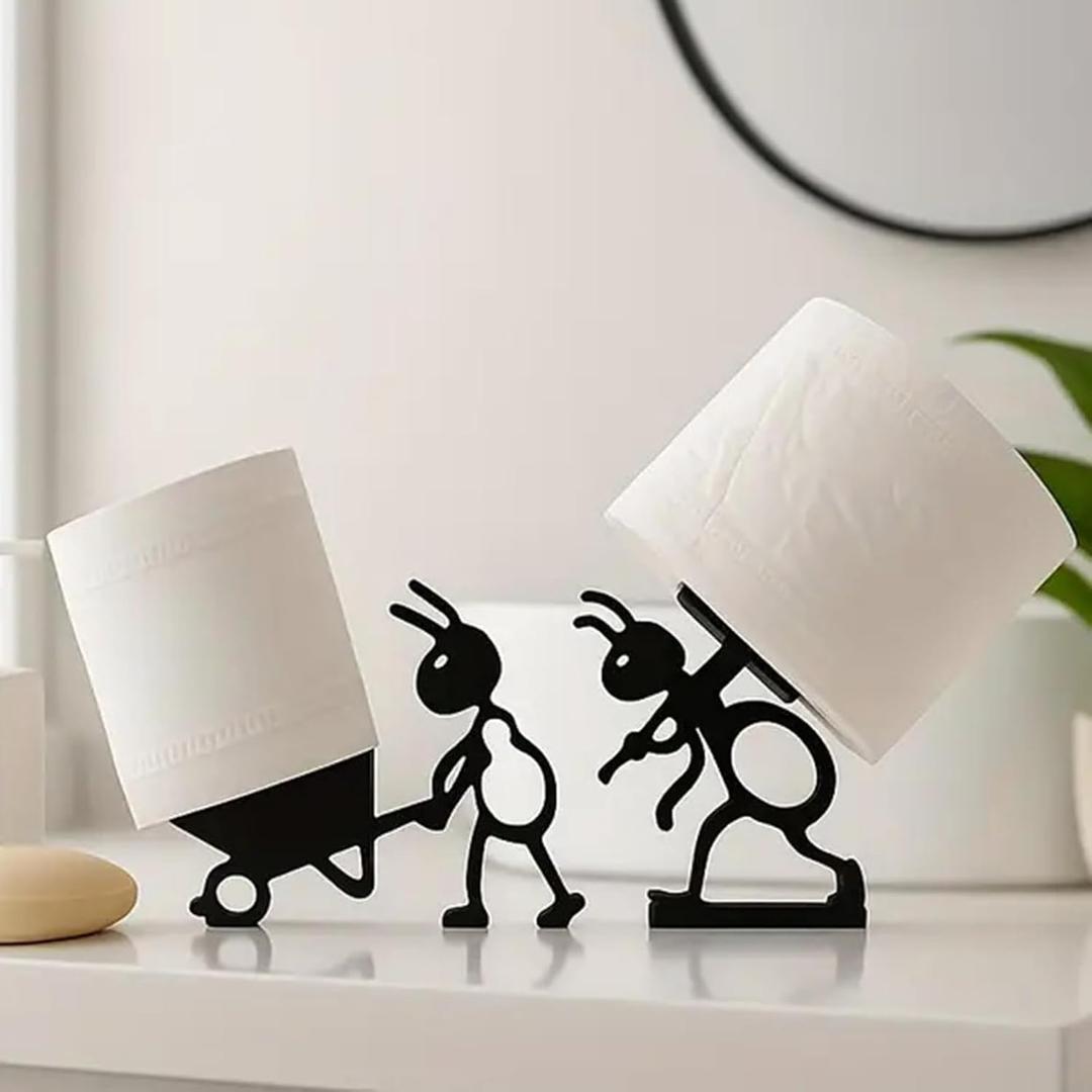 Funny Ant Toilet Paper Holder Unique Ant Design Bathroom Decor, Toilet Paper Roll Stand for Bathroom, Rustic, Modern or Farmhouse Style, Fun Gift for Home, Friends & Family