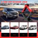 Portable Car Jack 3 Ton, Heavy Duty Scissor Jack for Car, Spair Tire Changing kit with Ratchet Wrench, Tire Jack Kit for Car SUV MPV