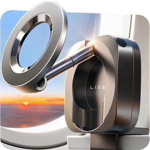LISEN Airplane Travel Essentials Phone Holder Long Flight Toddler Mini Traveling Essentials Kids Women Handsfree for MagSafe Travel Accessories Europe Vacation Cruise Essentials Phone Camera Mounts (Black)