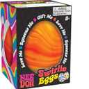 Schylling NeeDoh Swirlie Egg - Sensory Squeeze Toy - Satisfying Dough Filling - 2.5" Tall - Color May Vary (Pack of 2)