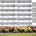 Landscape Edging Faux Stone Garden Edging Border,17FT x 2.75 in Tall Decorative Stone-Look Garden Border for Flower Bed Edging,Lawn,Landscaped Yard,Trees and Gardens,with Anchoring Spikes,Gray