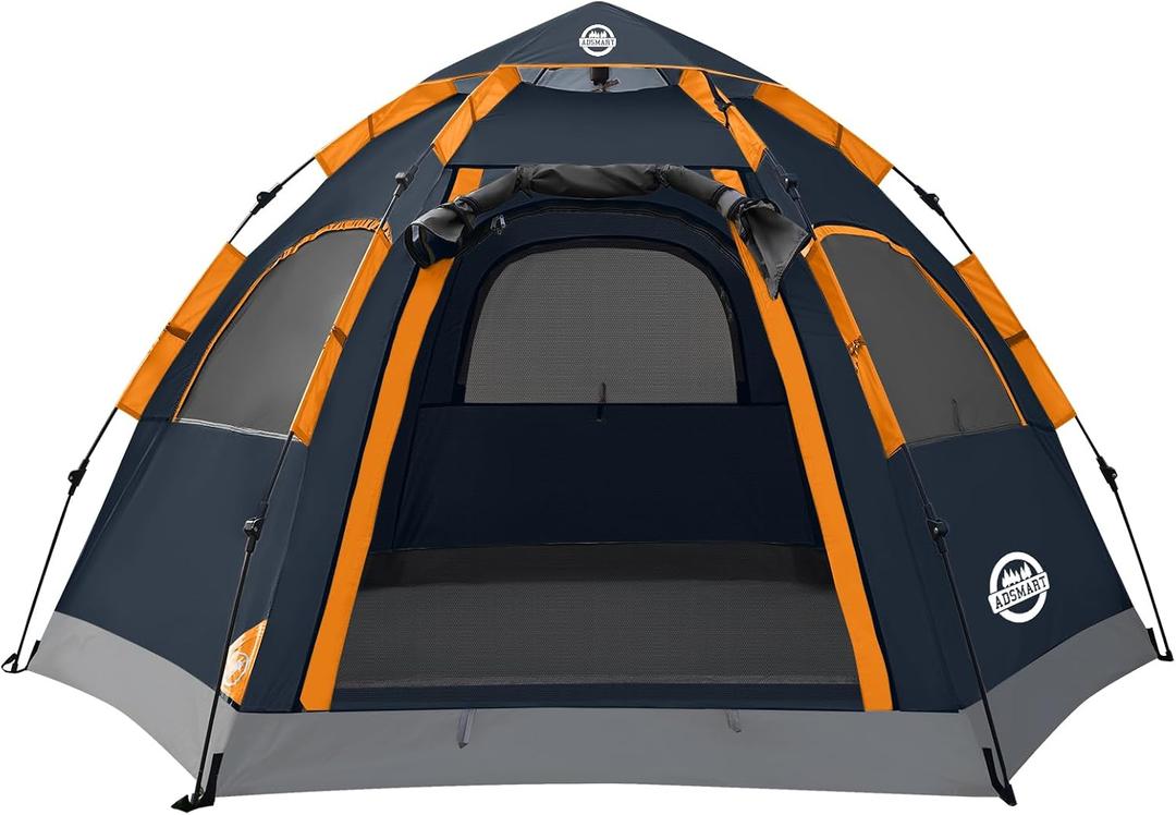 ADSMART Instant Tents for Camping 3 Person Tent Waterproof Easy Setup Sets Up Backpacking Tents with Carry Bag for Outdoor Hiking
