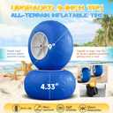 𝐔𝐩𝐠𝐫𝐚𝐝𝐞 Beach Wagon with Big Wheels for Sand, Double-Decker, 9" PVC All-Terrain Wheel, 500 lb Load Capacity, Oversized 400L, for Beach, Camping, Garden & Outdoor Sports (Blue)