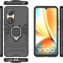Case for Vivo Y100 Case Cover,Case for Vivo Y100A 2023 Case Cover,Magnetic Car Mount Bracket Shell Case for Vivo Y100 5G V2239 Case Black