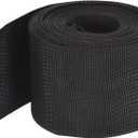 MECCANIXITY Lightweight Polypropylene Webbing Strap 4" 10 Yard Backpack Strapping Band Black for Outdoor Luggage Cargo Straps (4 inch)