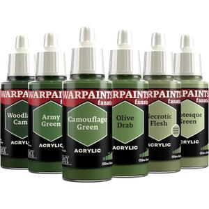 The Army Painter, Warpaints Fanatic Flexible Triad: Olive Greens, 6 x 18 ml acrylic paints - Miniature quality hobby paint for Dungeons and Dragons (DnD) & Warhammer Miniatures