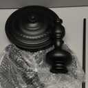 Side Table - Small Round Metal Accent Table for Living Room, Bedroom, Office - Modern Matte Black Pedestal Coffee Table for Small Spaces - 21" Height, Compact Drink Table for Sofa, Corners