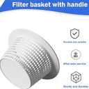 2 x JODDMTTY Above Ground Pool Thru-Wall Skimmer Baskets with Handles, Swimming Pool Replacement Baskets - Standard Small Thru-Wall Size -2 Pack