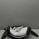HKAI Baby Bouncer, Portable Baby Bouncer Seat for Babies 0-18 Months, 100% Cotton Fabrics, 3 Modes of use with Rocker and Stationary Options, Infant Rocker Chair with Hanging Toys-Dark Grey