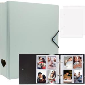 200 Pockets Photo Album for Fujifilm Instax Mini 11 12 9 8+ 8 7+ LiPlay Film, Photocard Binder for Polaroid SnapTouch PIC-300 Z2300 Photo Printer, 2x3 Photo Book for Kpop Card (Mint)